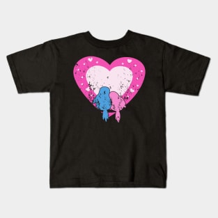 Retro Vintage Grunge Valentine's Day Kids T-Shirt